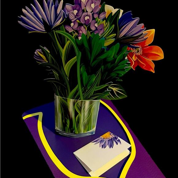 Paper Flower Bouquet and Card - Forever Flowers - Picture 1 of 8